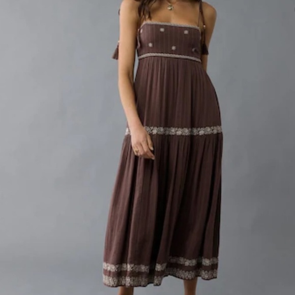 American Eagle Outfitters Brown Maxi Dress - Picture 1 of 6